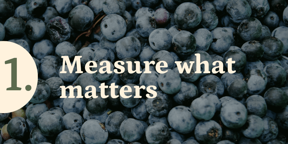 Measure what matters